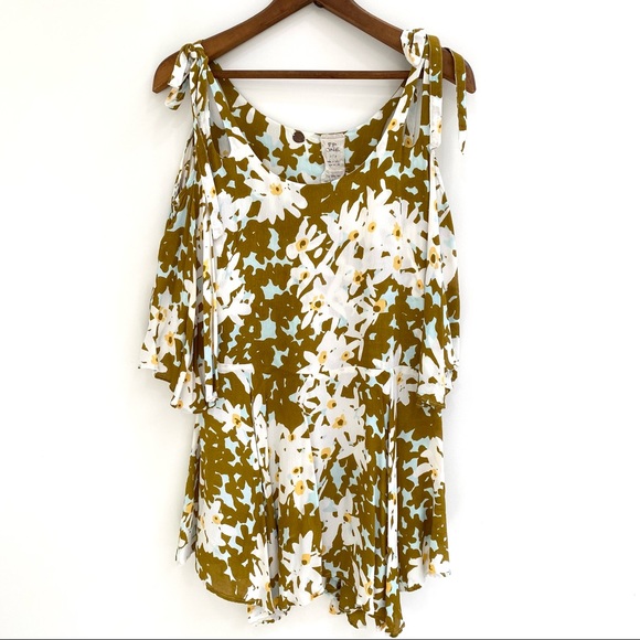 Free People One Lucina boho floral mini Dress size small - Picture 6 of 11